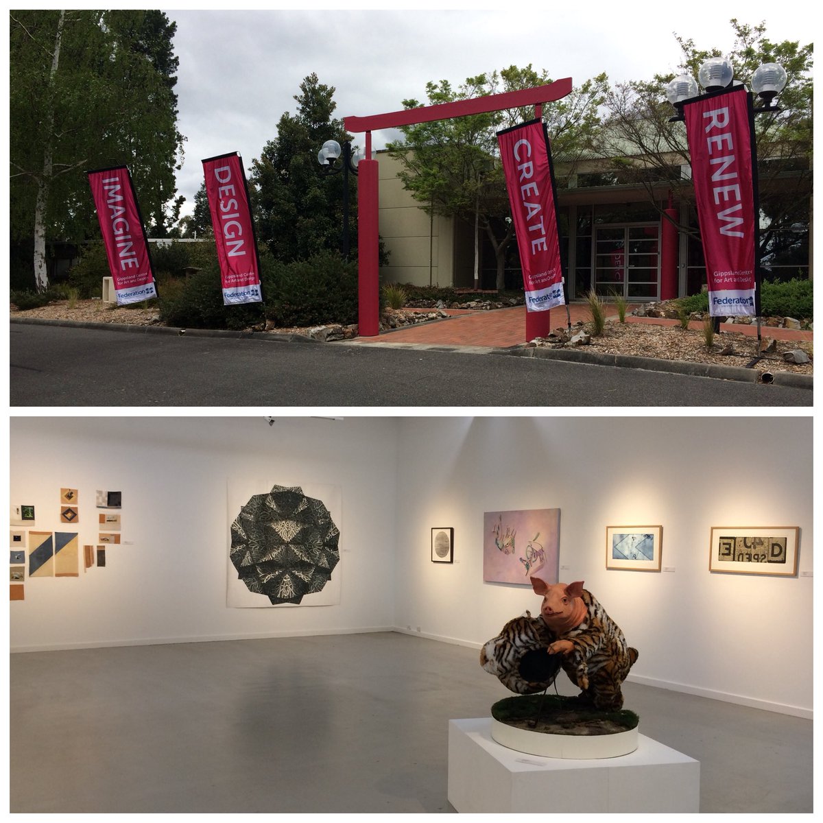 Current exhibition at #GCAD - Worth a visit <a href="/FedUniAustralia/">Federation University</a> Churchill Campus @bryceives