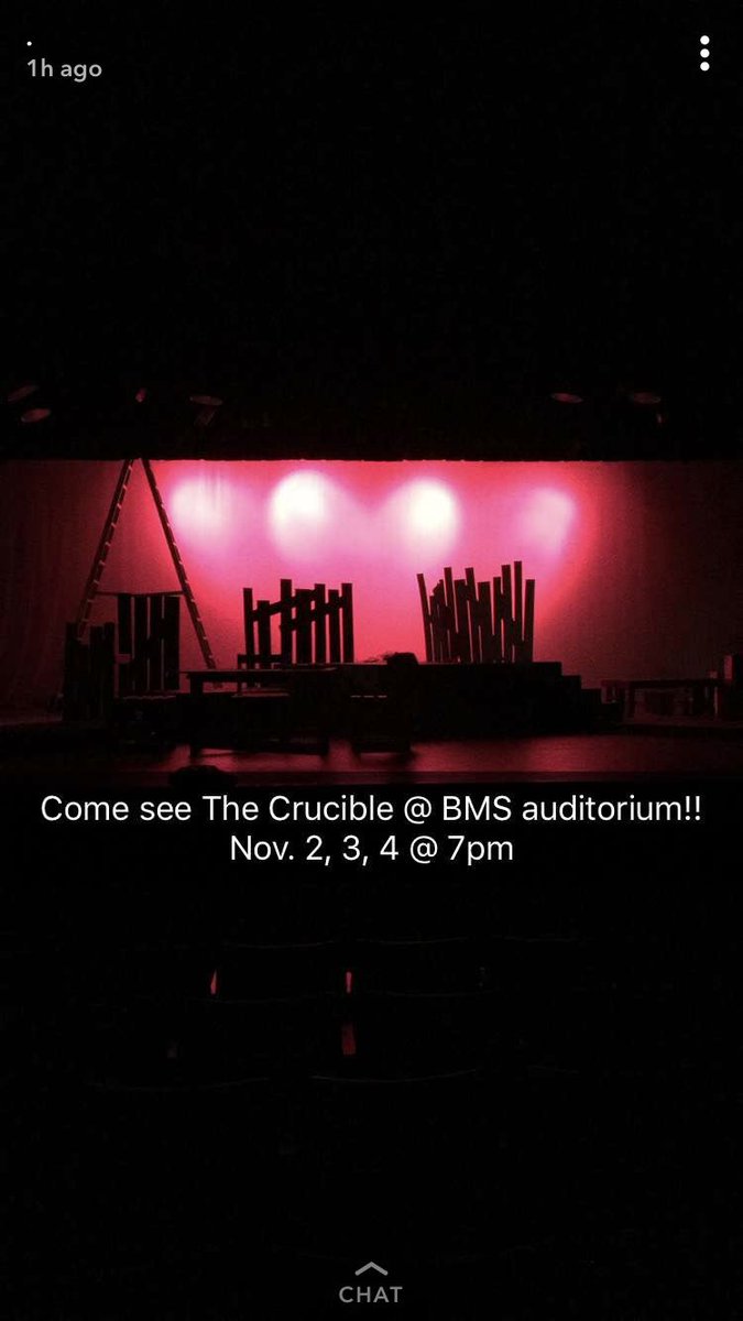 theater_bhs's tweet photo. Who? The BHS Theatre Department
What? Our fall play-The Crucible
When? November 2nd-4th at 7pm
Where? BMS Auditorium
Why? Because why not! https://t.co/xuUv2wqh8e