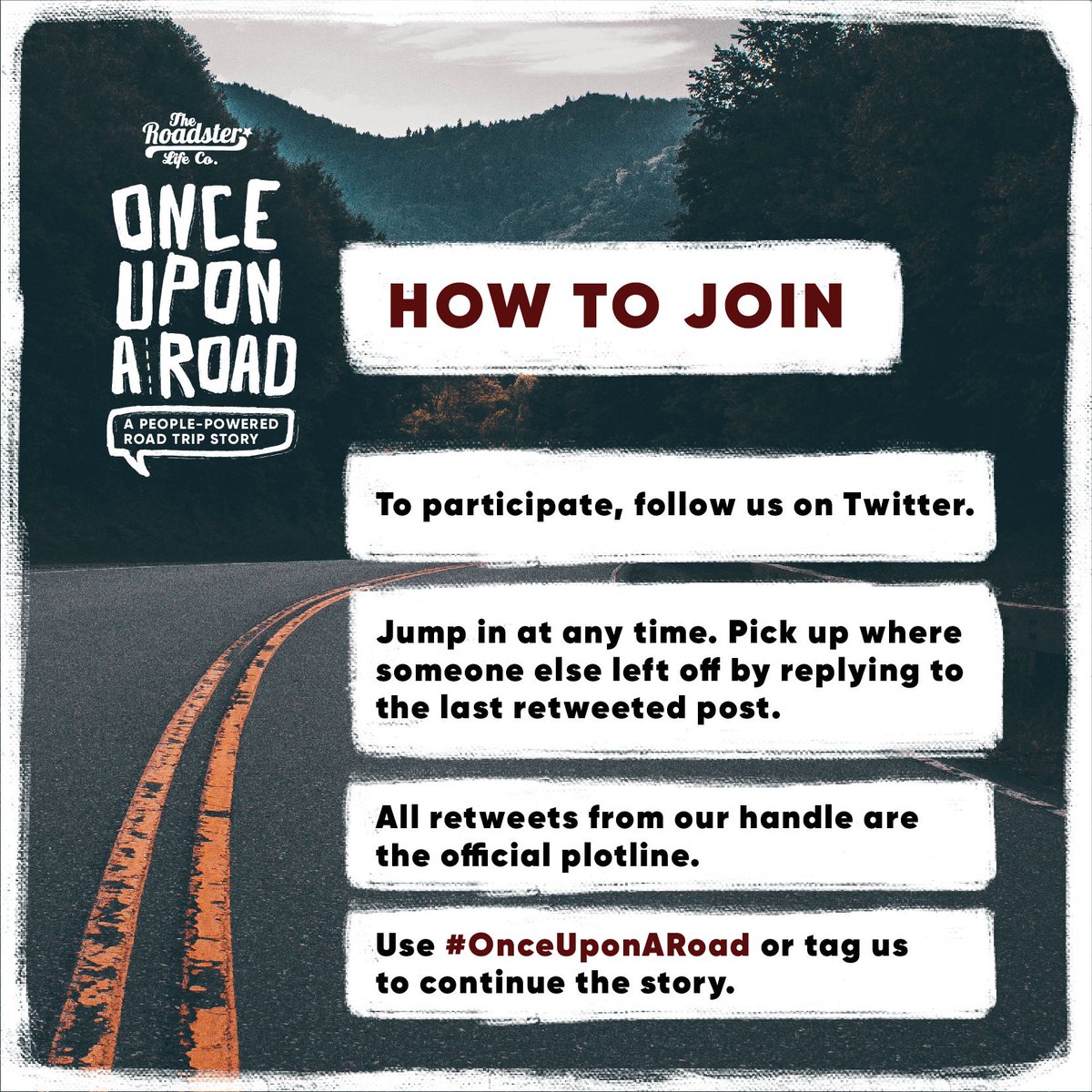 theroadsterlife's tweet photo. In case you were wondering how to get in on the action for the next three day. We're excited! #onceuponaroad https://t.co/gLfYHXvLNn