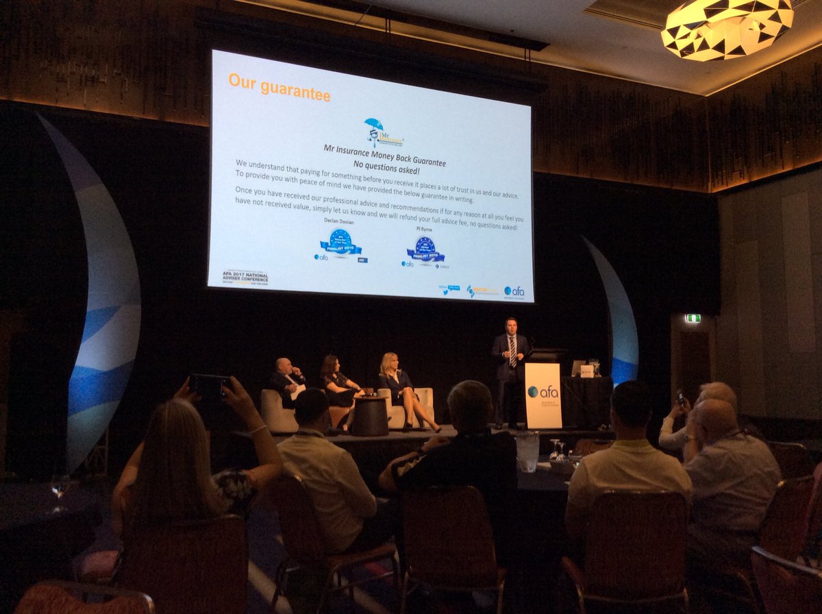markaneil's tweet photo. #afaau PJ - Mr Insurance highlighting the value of a guarantee https://t.co/LKrqBDwG3R