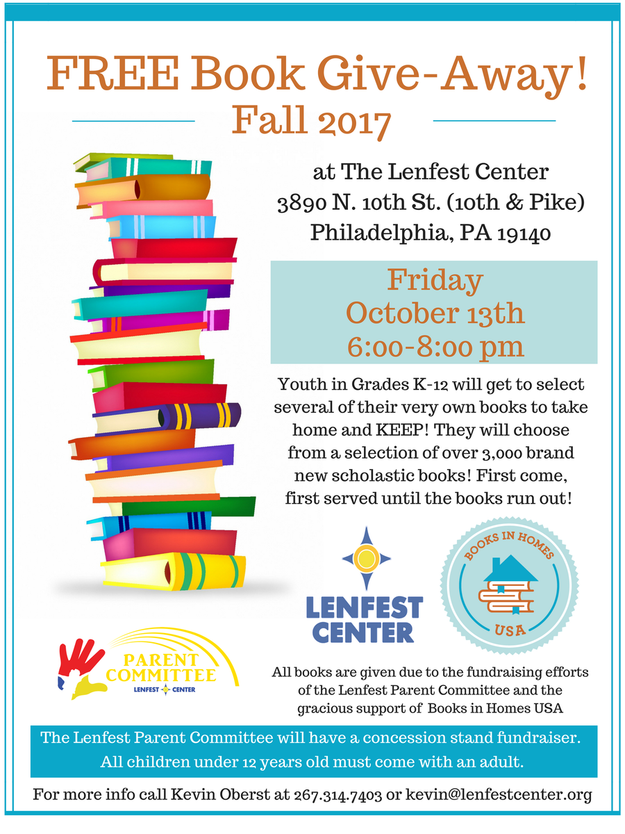 LenfestCenterPA's tweet photo. Don't forget to bring the whole family to the Lenfest Center today FRIDAY OCT 13th for our BOOK GIVE-AWAY! FREE BOOKS PEOPLE! #Freebooks https://t.co/GXpHnqXWos