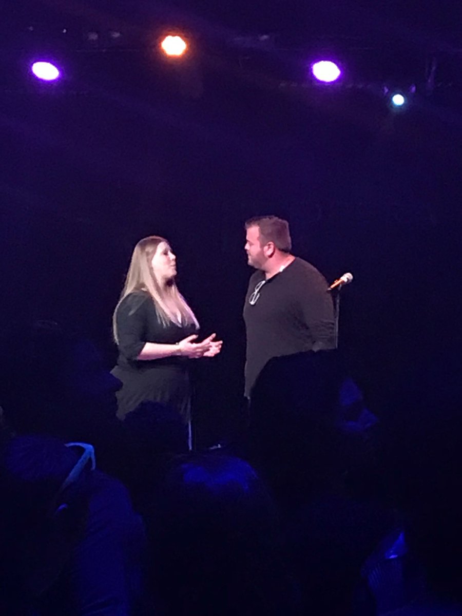 SFOpera's tweet photo. No mics needed! @KyleVanTenor and @SarahCambidge sing during #Operatronica #SFOperaLab https://t.co/8EsI4Vt74I
