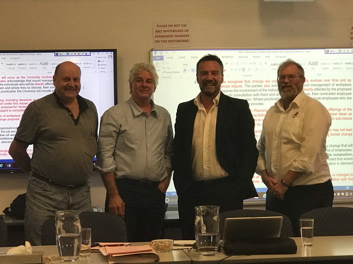 psansw's tweet image. Troy Wright &amp;amp; Greg Corrigan @CharlesSturtUni in Bathurst today Enterprise Bargaining with delegates Wayne Marr &amp;amp; John Jones #csu #cpsunsw