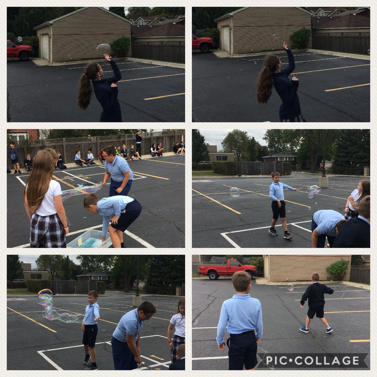 SJS_Teachers's tweet photo. 4th grade had a blast this week testing their bubble solution and hand made wands! #crosscurricular #bubblescientists https://t.co/nf89XZuPPU