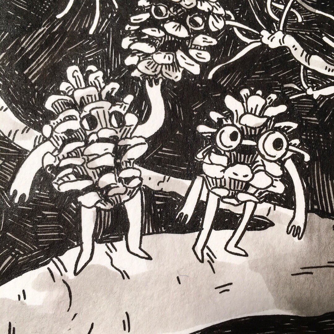 Lil pinecone buds for #inktober day 12 