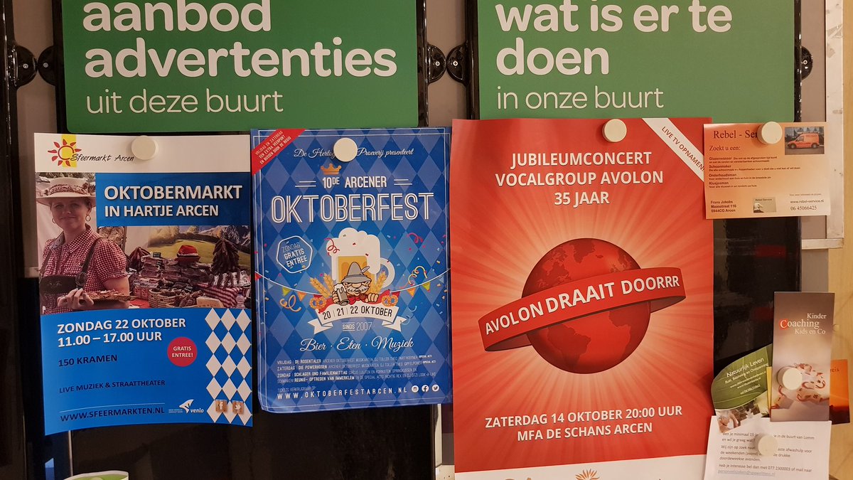 "wat is er te doen in onze buurt?" De aankomende weekenden weer genoeg. #arceninbeweging #spar #weekend