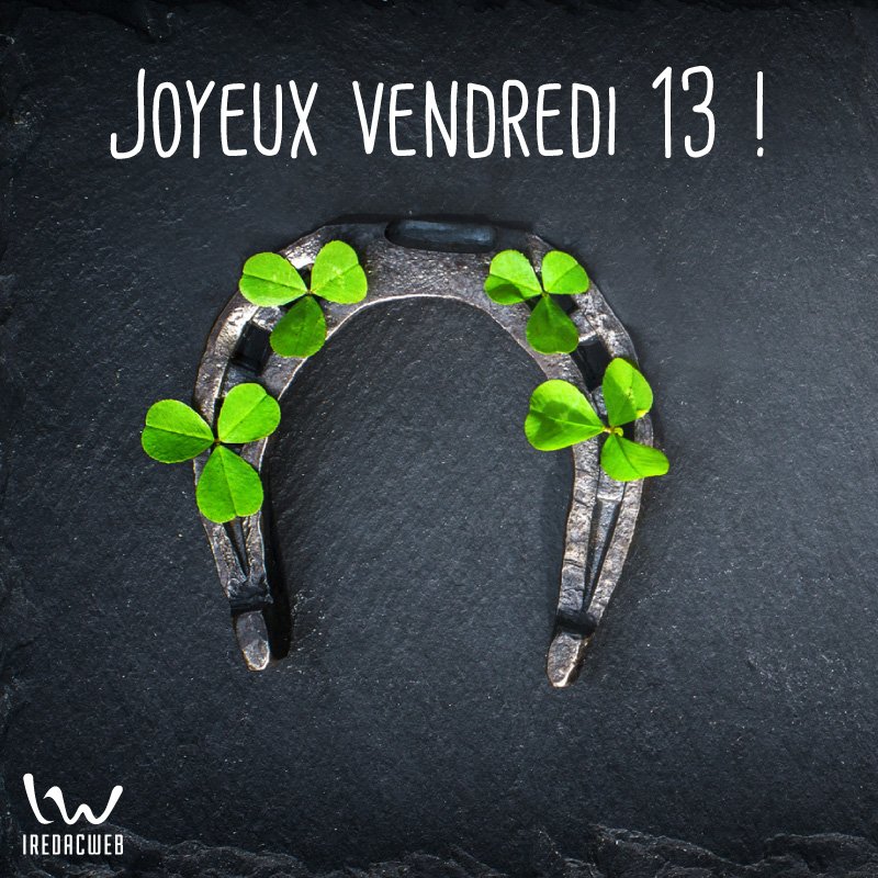 IRedacWeb's tweet image. Et si IredacWeb était votre trèfle à quatre feuilles ? #JoyeuxVendredi13 #Vendredi13 #web