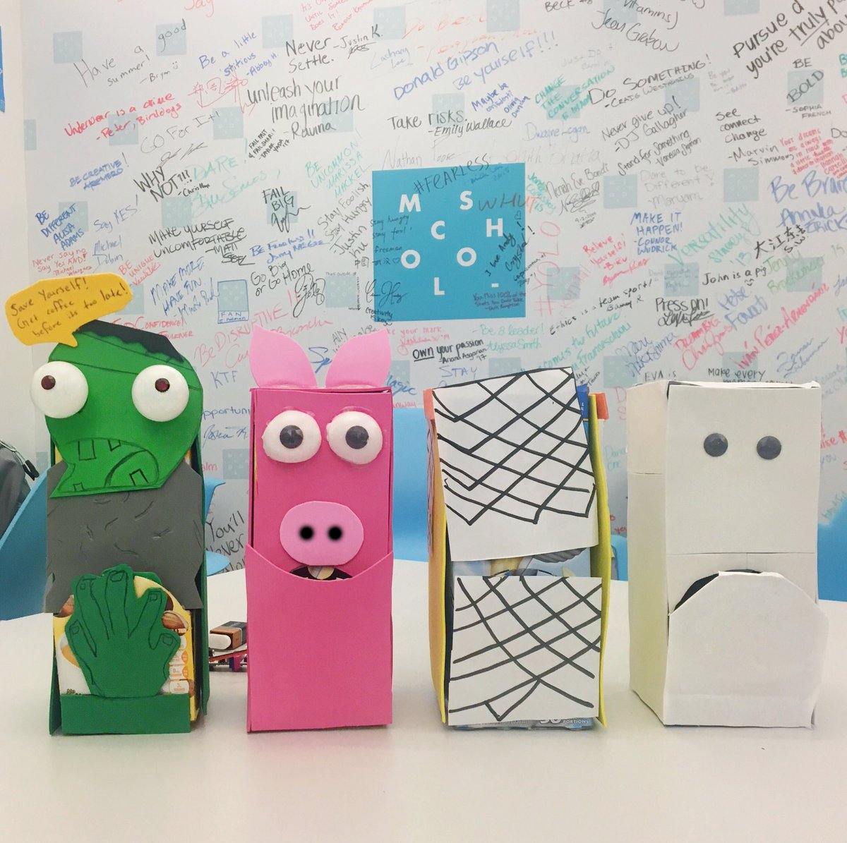 LMUMSchool's tweet photo. Coffee-Mate creamer, a box of crafts, littlebits, &amp; 20 minutes to launch a viral campaign. 
Doing what M-Schoolers do best in Creativity Lab https://t.co/oB3mi4GdCs