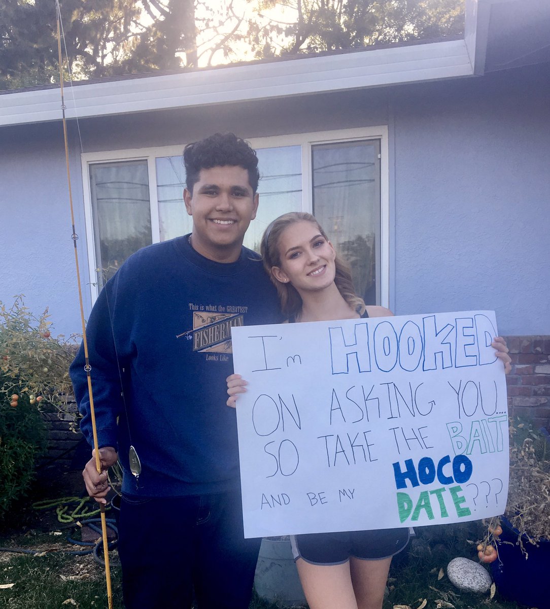 jessacondaaa's tweet photo. he loves fishing and I love puns, I just couldn't say no to this catch;)  🎣❤️ #Hoco2k17 ☺️☺️ https://t.co/VD5CcEx9R2