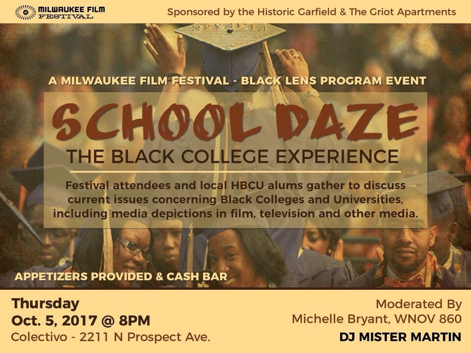 Tonight’s the night! Join us for a #MkeFilmFestival #BlackLensProgram event — #SchoolDaze #HBCU grads &amp; #NPHCMKE