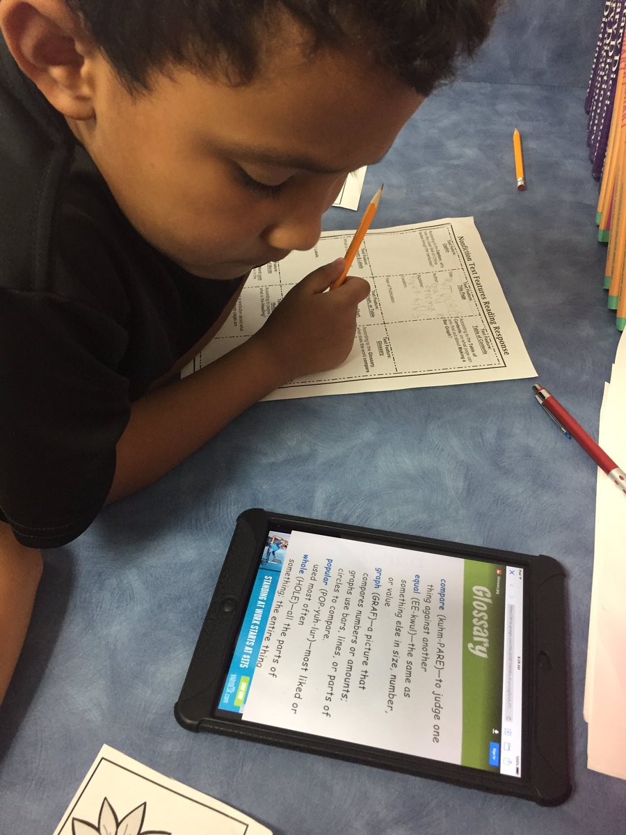K_Luckenbaugh's tweet photo. Using iPads to explore non-fiction text features in stations @ReneaKern  @SeabournElem https://t.co/HEro2QFP94