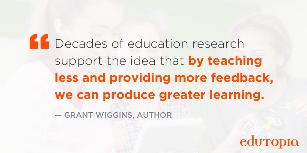 Teach less + give feedback more = student success.