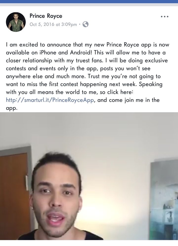 Coraliz_Royce15's tweet photo. Awwww One year ago today, the Royce App was released!!! πππ #PrinceRoyceApp https://t.co/19QDQrRMuN