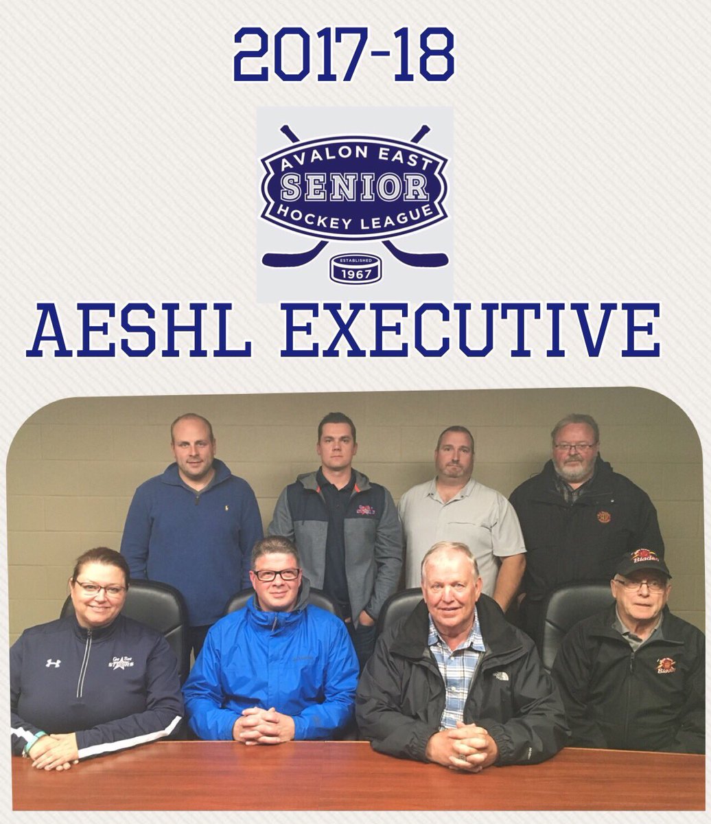 (1of2) The AESHL is proud to introduce your 2017-18 Executive Team. President Rob Leaman, VP Bill Noseworthy, Secretary &amp; PR Tracy Shute