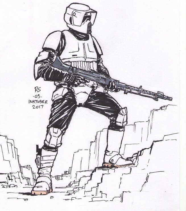 Scout Trooper drawing