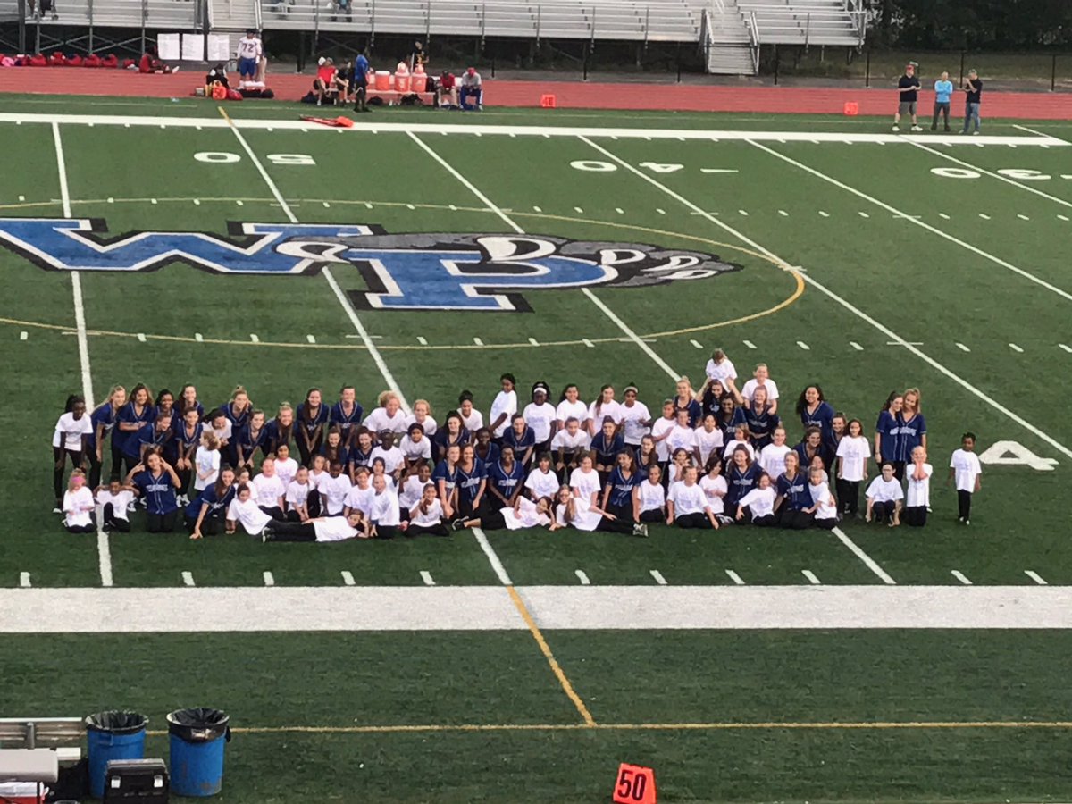 WPDT and Jr Dancers perform at halftime!! #wpdt 💙💙💙