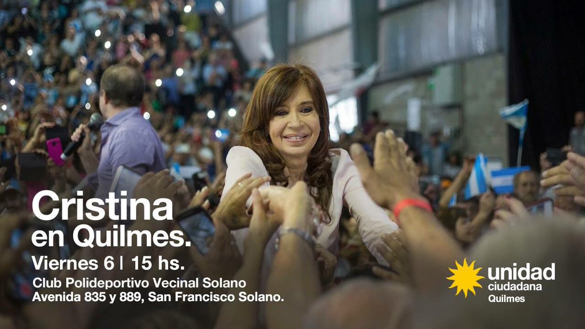 Ya está todo listo para mañana! #CristinaEnQuilmes ❤️ #AhoraCiudadCiudadana