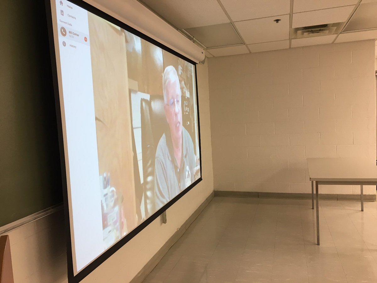 nickhirshon's tweet photo. Happening now at #TeamHobart: Author Bill Cotter talking to my #COMM2490 class about his research on Disney. https://t.co/ARIWFJP82x