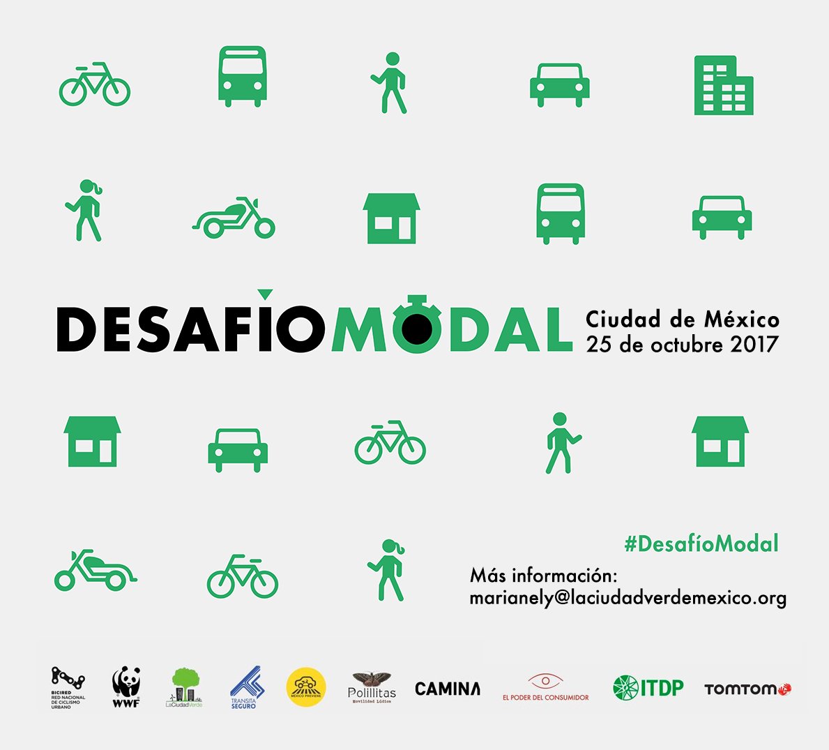 WWF_Mexico's tweet image. La ciudad es para humanos. Participa en el #DesafioModal, por un transporte eficaz y sustentable. Info: marianely@laciudadverdemexico.org