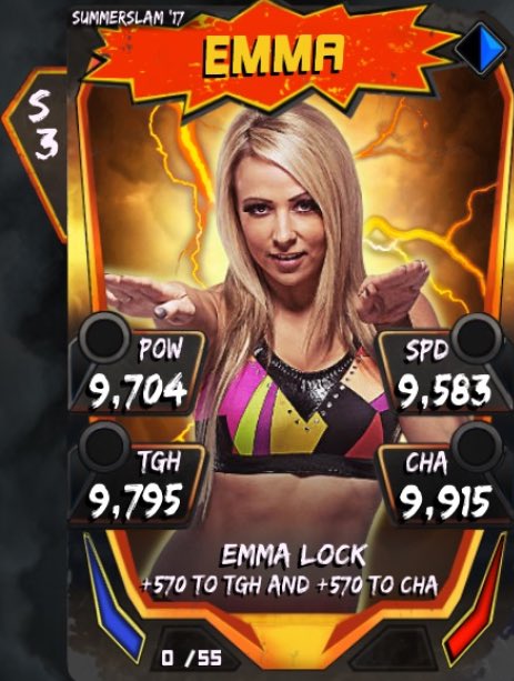 5ftOfury's tweet photo. was just thinking about this emma! great card! cant wait for the lot of new SS17s! #Bubbly #EmmaLock #WWESuperCard https://t.co/JJcFlPFTck