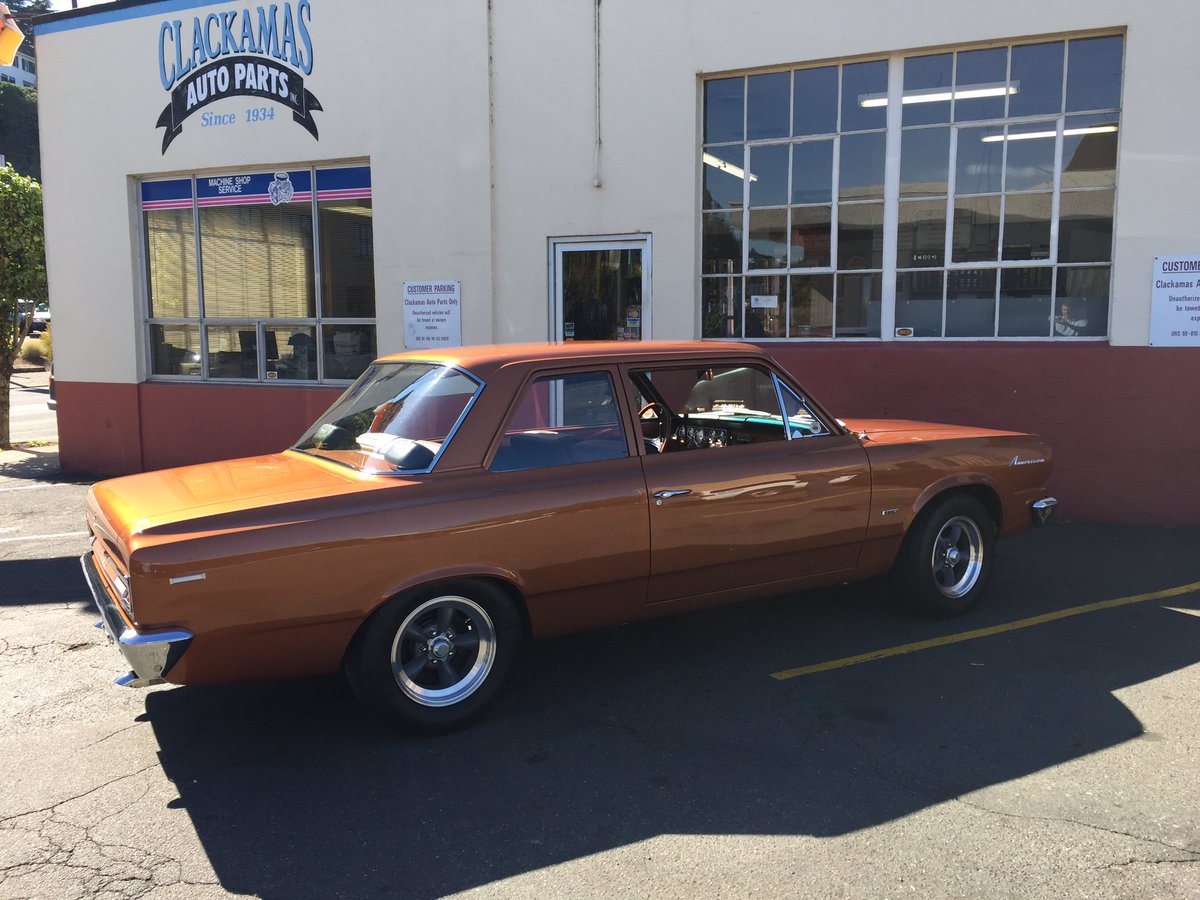 ClackamasAP's tweet photo. @ClackamasAP #oregonciy a nice 1967 Rambler American #amc401 #americanmotors #rambleramerican #vintagecars #amc #crossram #rambler https://t.co/vQylCsQtm0