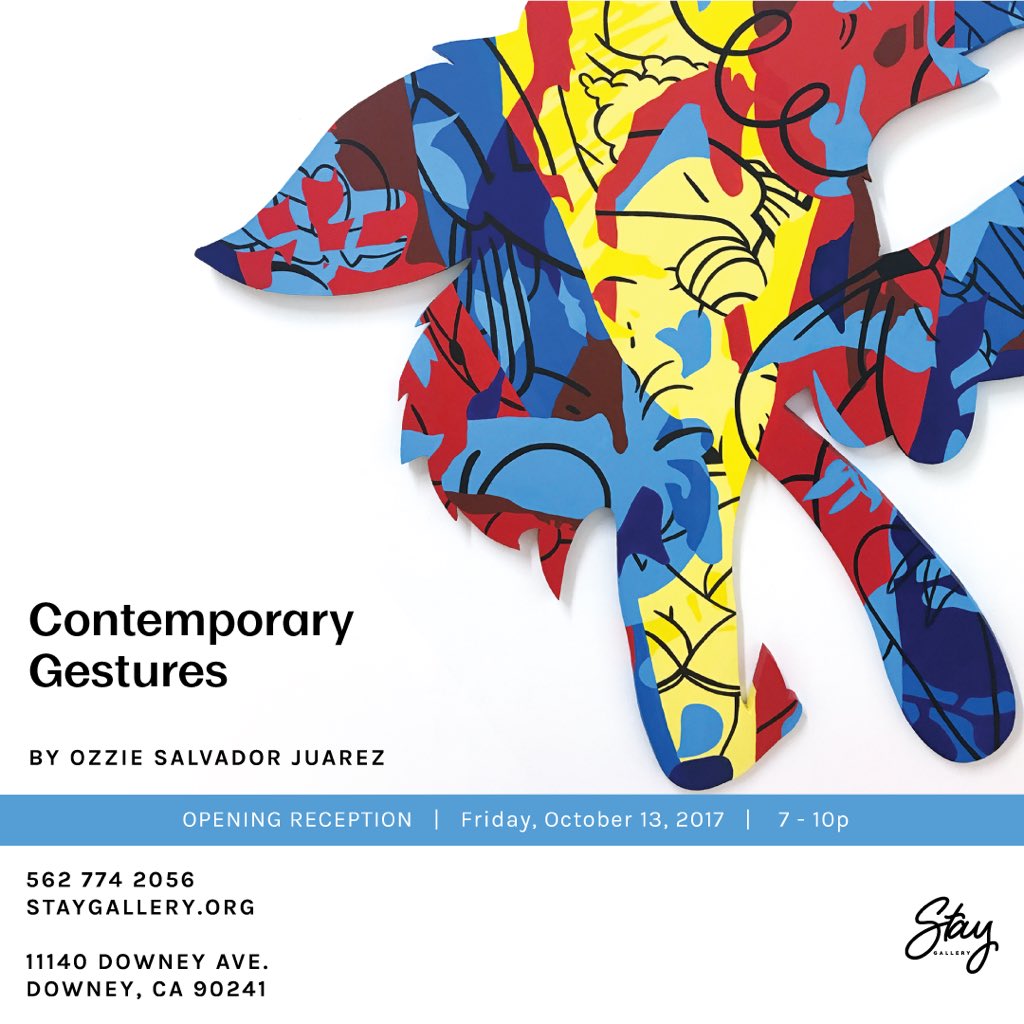 staystudio_'s tweet image. Join Stay Gallery and Ozzie Juarez for the opening reception of Contemporary Gestures. Event is taking place next week, Friday the 13th!!