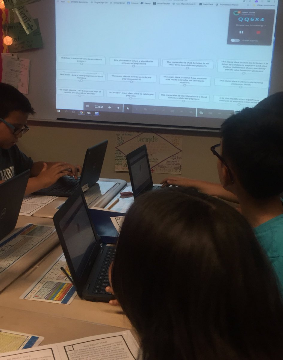 _MsPalucki's tweet photo. Students ❤️ using @ClassFlow to identify the main idea of October 🎃🍂🌽🍿 themed informational texts! 👍🏽 #CreativePoll #TextPoll https://t.co/wTWrcQ83rQ