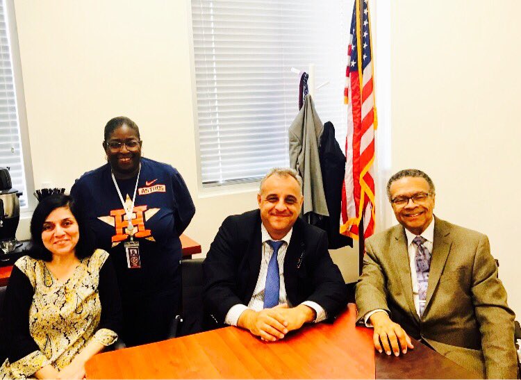 HSI_Sugarland's tweet photo. Meaningful chats with Judge Clouser. Thank you for your visit. #GettingtoKnowHarmony @hpshoustonsouth https://t.co/F6zRjB9ANQ
