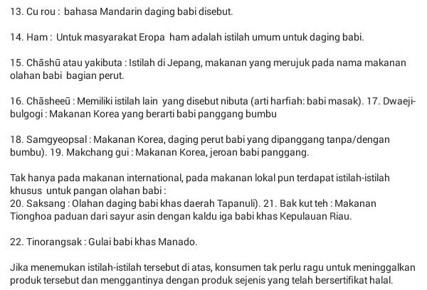 halalcorner's tweet photo. Istilah istilah yang berafiliasi dengan babi #HaraamReminder https://t.co/1wfO2fDRtl
