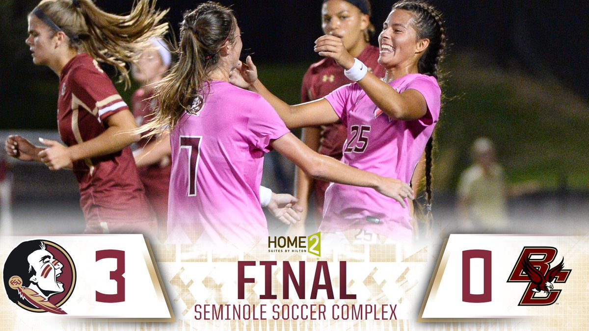 FSUSoccer's tweet photo. NOLES WIN! FSU defeats Boston College, 3-0. 

Goals scored by Villalobos, Madril and B. Dorosy. 

#LMIC https://t.co/KdueOQeiI5
