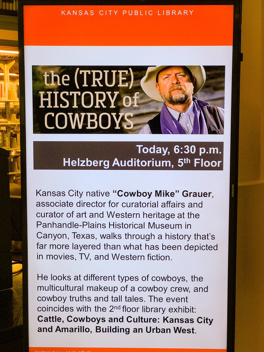 ENGPHOTO's tweet photo. Really nice event at @KCLibrary tonight with “Cowboy Mike” Grauer we shot for @BookTV @cspan @CuriousEyePro https://t.co/cYrScREPSa