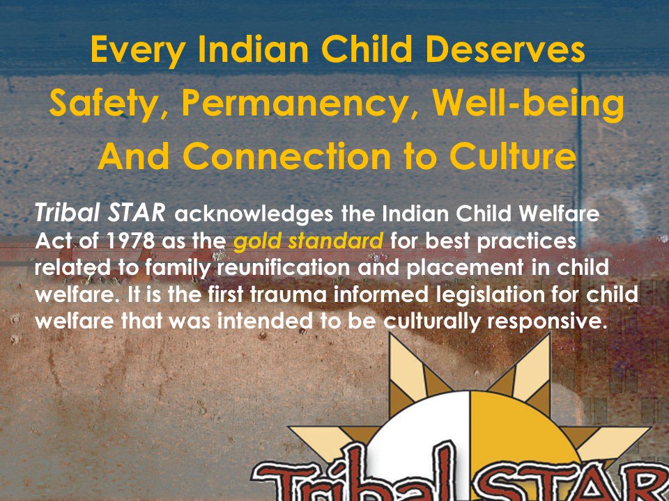 Acad4ProfExcell's tweet photo. Safety, Permanency, Well-being and Connection to Culture https://t.co/YLfYbPURQ7
#TribalSTARNews #ICWA #CaseyFamilyPrograms #NCJFCJ https://t.co/KuBjWzu60G