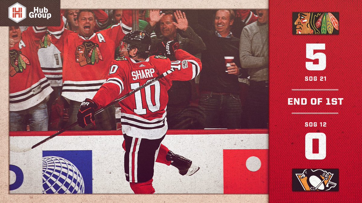 NHLBlackhawks's tweet photo. Well that was a nice start. #CHIvsPIT https://t.co/IJr4cEnHFG