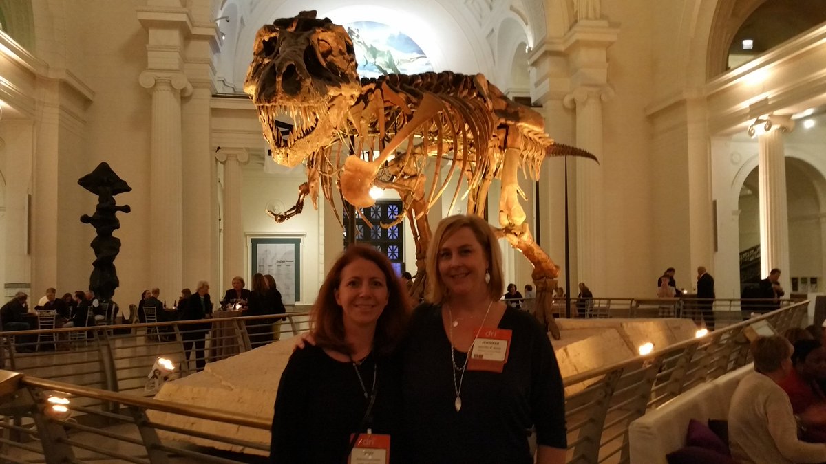 OADC <a href="/OklaDefense/">OADC</a> members Amy Fischer and Jennifer Annis with Sue! #DRI2017AM <a href="/DRICommunity/">DRI | Association of Lawyers Defending Business</a> #NightAtTheMuseum