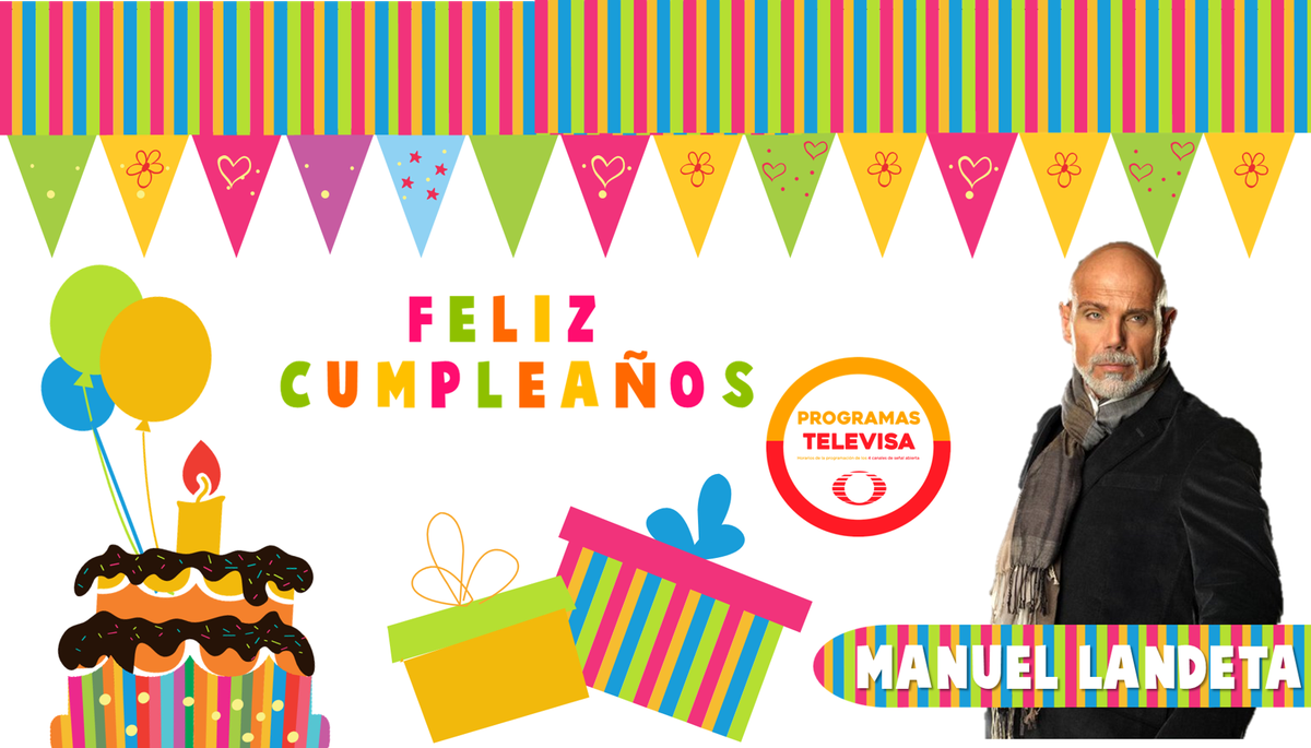 TelevisaTV_MX's tweet photo. El día de hoy felicitamos al actor @Manuel_Landeta por su cumpleaños 🎉 🎉
¡MUCHAS FELICIDADES! te desea #ProgramasTelevisaMX 🎁🎈🎂 https://t.co/4VHS4TQiFw
