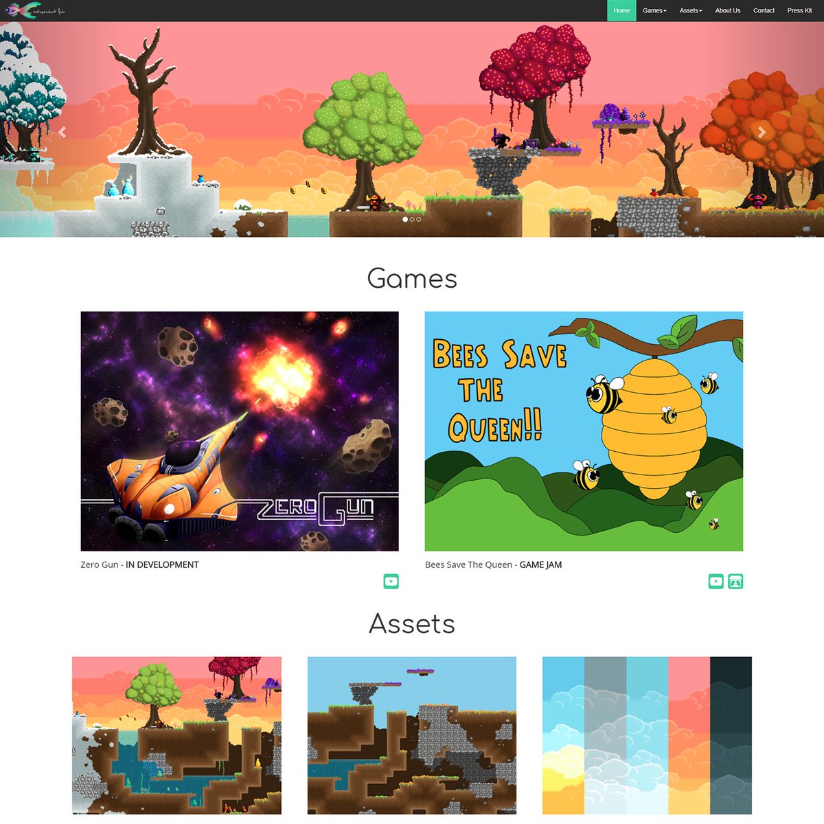 startledpixels's tweet image. Our website is officially live!! Go to indiependentfish.com 🐠 #indiedev #website