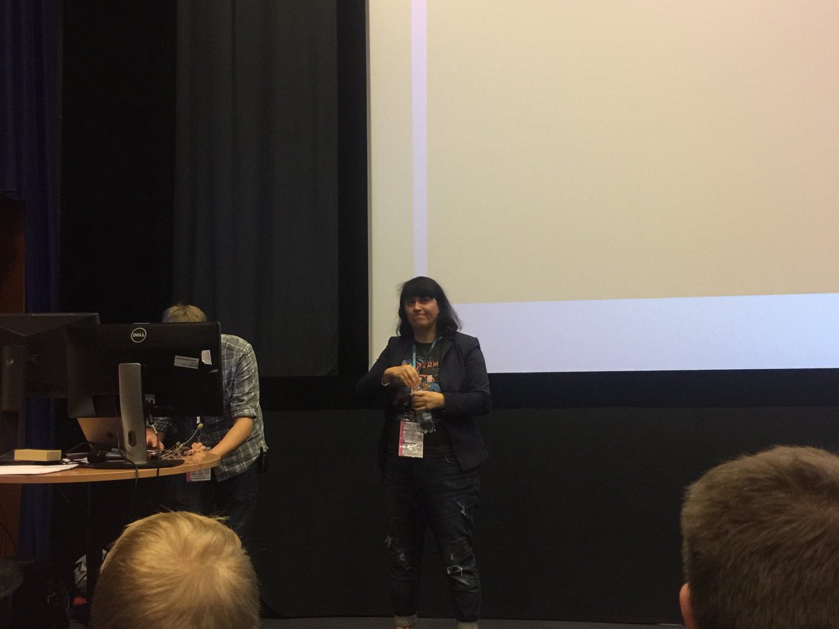 FXPServices's tweet photo. @Nixter21 preparing for her talk at #ngs2017 #ngs17 #NGS2017 #gamedev #liveops https://t.co/Ve3X4vkIP0