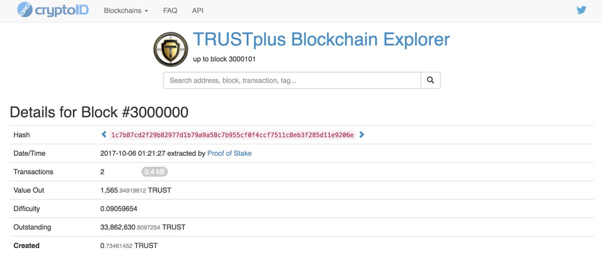 TrustPlus's tweet photo. 3,000,000 Blocks!  TrustPlus height is over 3 million blocks.  Thank you to @BittrexExchange @cryptocointalk @cryptoID_info and @UkdigitalF https://t.co/d7LL5VBE0v