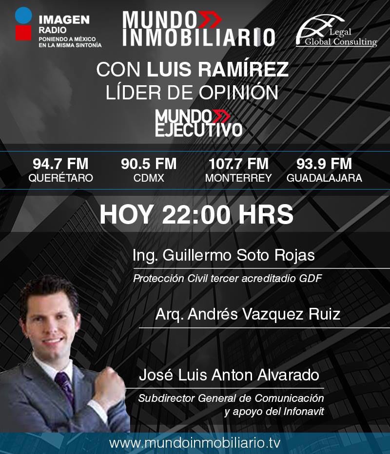 ProCivMX's tweet photo. En punto de las 10 pm, no te pierdas la participación de nuestro Dir. Gral. el Ing. Arq. Guillermo Soto en @Imagen_Mx (90.5 FM).
#ProCivMx https://t.co/lOUuT8eMPn