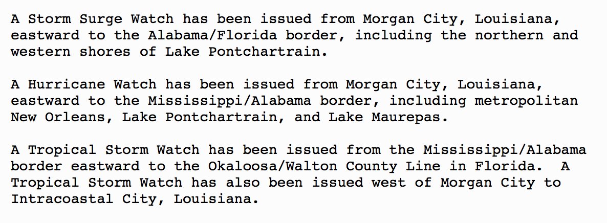 Hurricane watch issued for parts of the Central Gulf Coast…