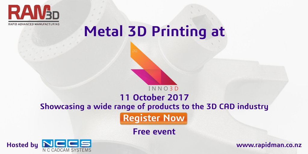 nccs_ANZ's tweet photo. Meet Metal 3D Printing expert RAM3D at INNO3D 2017
Register now - https://t.co/h82kT9dWJM @AdditiveAlex
 #RAM3D #INNO3DAU #Melbourne #SW2018 https://t.co/TLr9HZtoKK