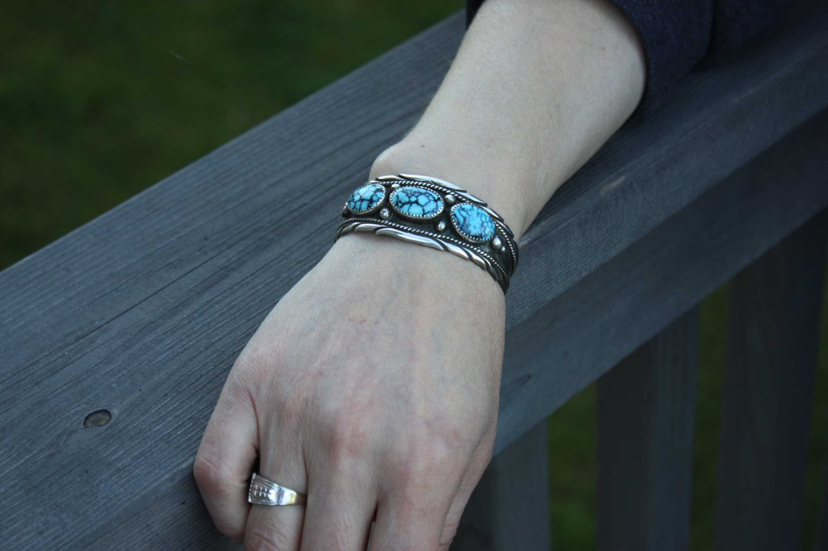 DieVolt's tweet photo. Jimmie Nezzie Navajo Sterling Silver and Turquoise Cuff Bracelet 
https://t.co/AK5GBfAfFb https://t.co/CwiaKPPnEt