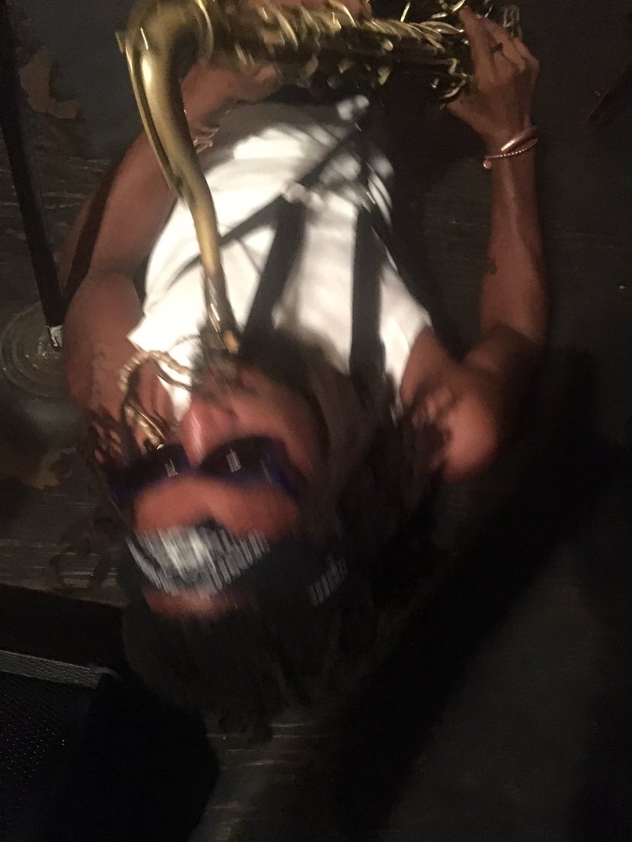 <a href="/KebbiWilliams/">Kebbi Williams</a> on the floor!  Whose Hat Is This? @timlefebvre #nycjazzexplosion