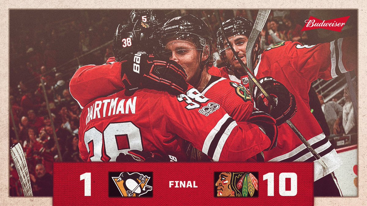 Well that was a nice way to start the season.

#HAWKSWIN
