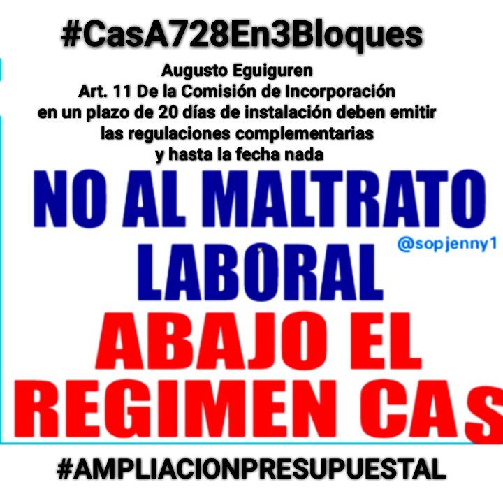 sopjenny1's tweet photo. Ncesitamos su respaldo @stapiab Esun abuso elColmo a @EsSaludPeru noLe interesaLos @Cas_a_728 incorporacion Ya @jgdelcas #CasA728En3Bloques https://t.co/8eH6sHYWRT