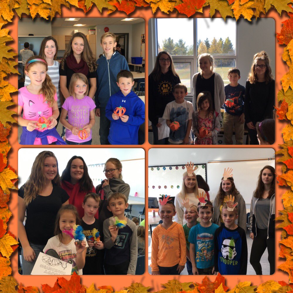 hackettirjc's tweet photo. Leadership option had a fantastic time sharing some Thanksgiving activities with the Grade 2's at IREC. Thanks for having us! @IronRidgeJr https://t.co/NsfognBiok
