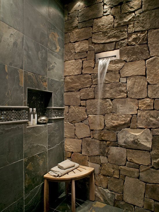 LoriLynnGroup's tweet image. Why not have a waterfall in your shower? #showergoals #waterfallvibes #stoneshower