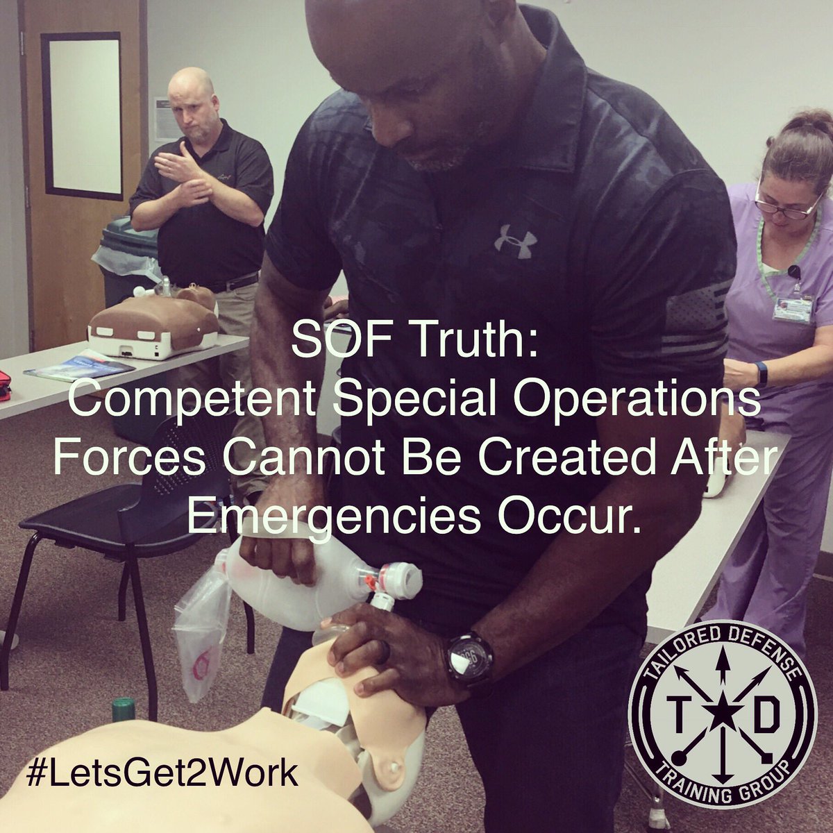 Hey Team, there’s a reason why Special Forces are experts at what they do, they stay ready so they don’t have to get ready. #LetsGet2Work