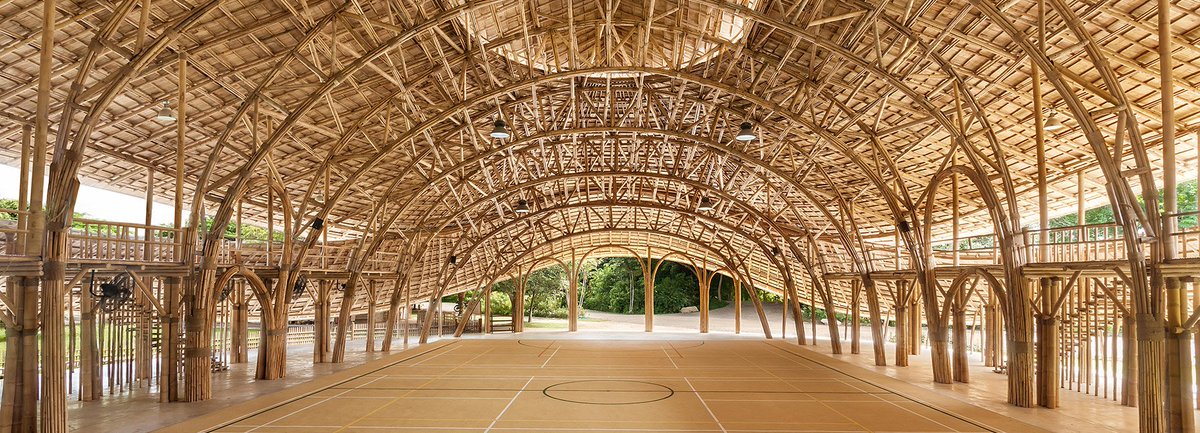 magpieUAE's tweet photo. #DESIGNBITE 17m bamboo trusses in this Thai sports hall https://t.co/cr1CT7tADk https://t.co/D3qBfQN4B8