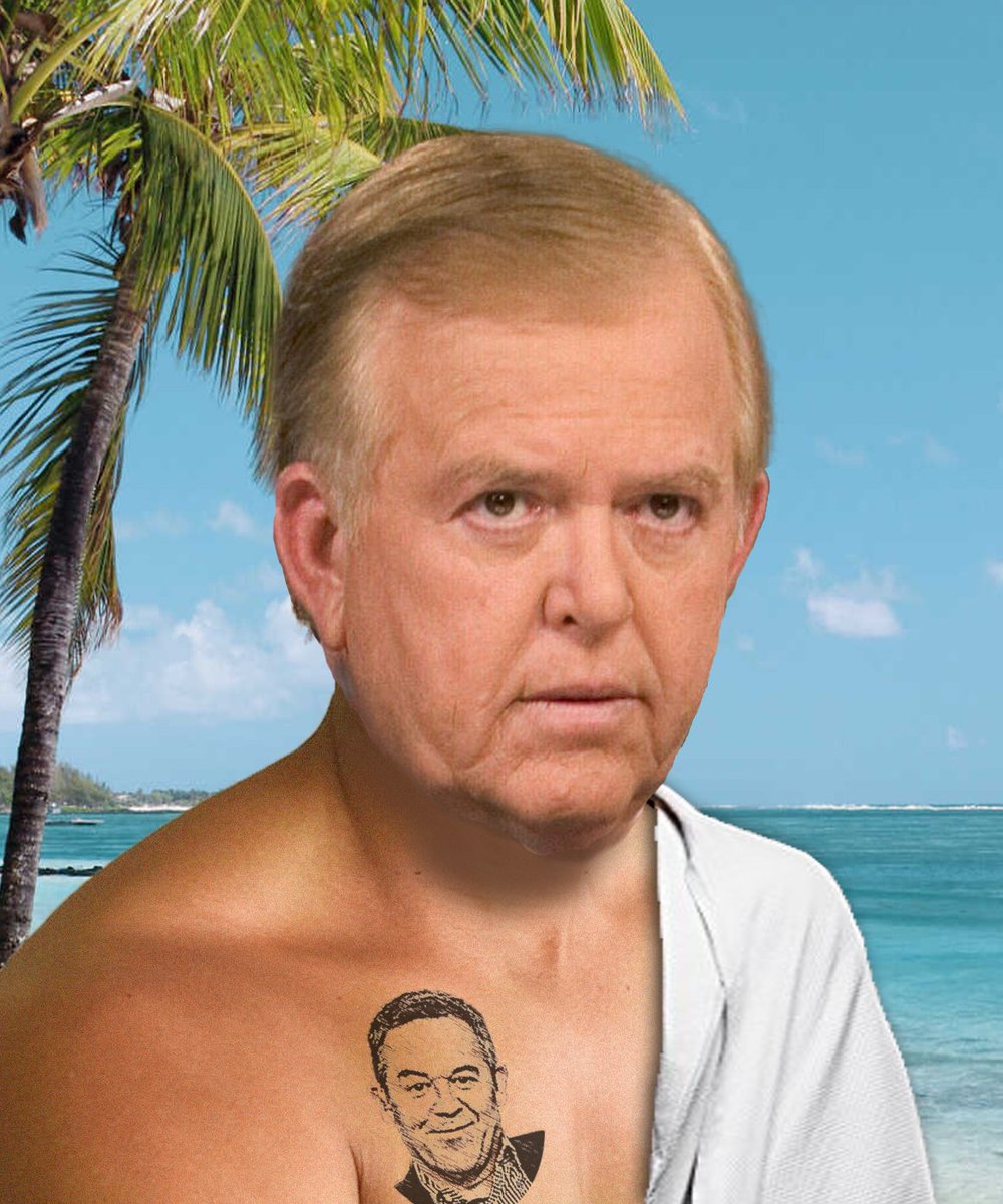 AnneDASHMarie's tweet image. An anonymous source supplied evidence of Lou Dobbs with his chest tattoo #SensitiveMaterial #gutfeld